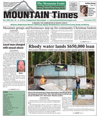 MTTimesOregon's tweet photo. Good morning, December! Our latest issue is out in print and online at https://t.co/iuuEtI1Kb5! Front page includes Rhody water and Community #Christmas baskets! #omht https://t.co/a1nMAWGW76