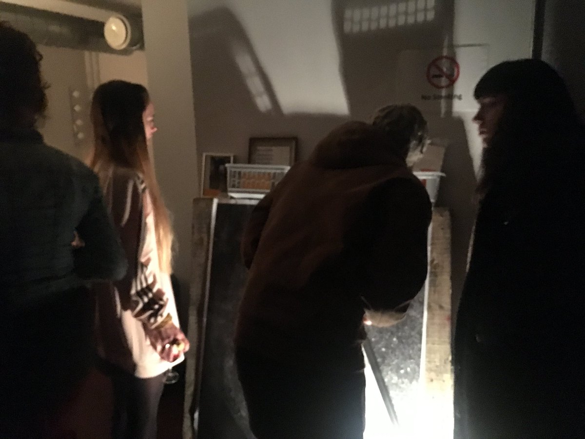 EmilyBull85's tweet photo. #CreativeFutures launch of Push Point is underway with Death Drive sound performance and exhibition-archive by Joshua Ward. https://t.co/rfBvWrNrT6