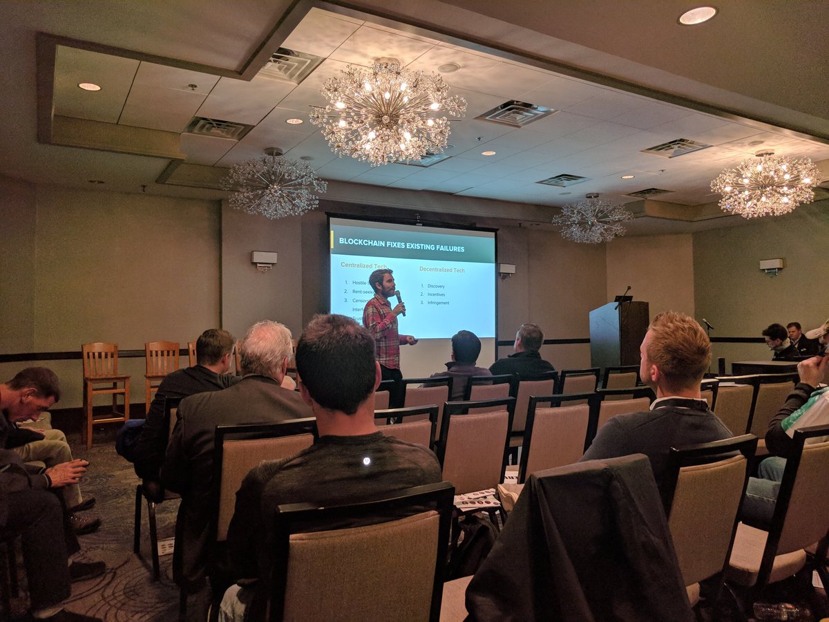 LBRYcom's tweet image. LBRY CEO Jeremy Kauffman speaking at the @BlockchainNH conference! #Blockchain #crypto