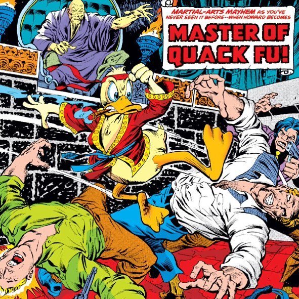 MarvelMarveling's tweet photo. #HowardTheDuck often satirized comics and pop-culture. He lampooned the 70s #KungFu craze during his stint as the Master of Quack Fu.
#shangchi #marvel #marveling #marvelcomics #quackfu https://t.co/4AmLwfpFLX https://t.co/nOqRedKdXx