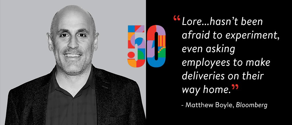Congratulations to @Marcericlore, President and CEO, Walmart eCommerce U.S., for being named to @Businessweek #Bloomberg50. bloom.bg/2ALcUN9