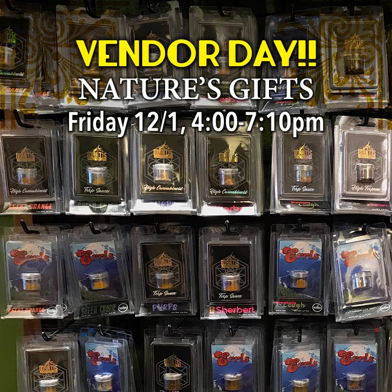 Come join us today for #vendorday at Nature's Gifts in Sequim from 4:00-7:10pm‼️ 🚨🚨 35% off all #mantisextracts #errls and #bonsaicannabis products 🚨🚨 They've got the full new lineup of Mantis Extracts Terp Sauce, High Cannabinoid, and High Terpene concentrates 🔥🔥🔥
