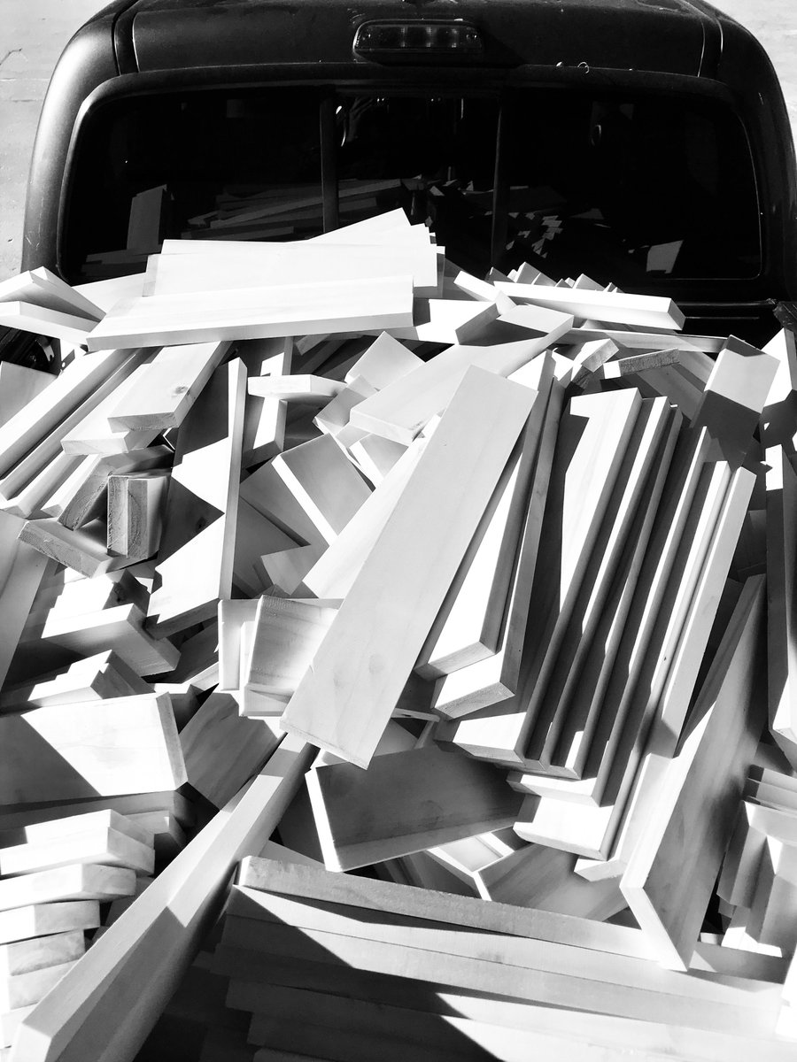 WebberMS's tweet photo. Sears Trostel has been very generous in supporting experiential learning @WebberMS. They have donated literal truckloads of perfect wood for use in the Panther wood shop. Thank you to @SearsTrostel! #WeAreWebber #PSDproud #WebberMakes https://t.co/H05gMBG726