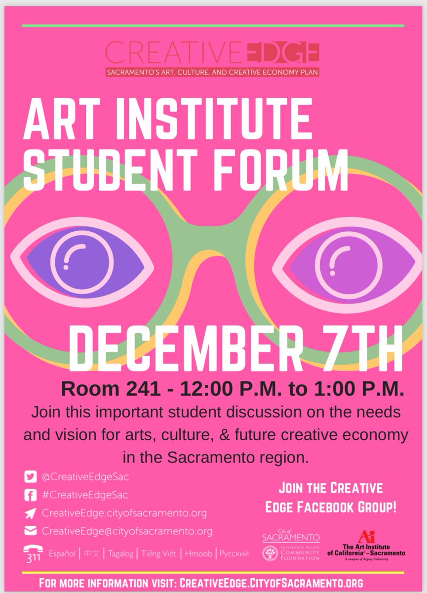 CreativeEdgeSac's tweet photo. And this #CreativeEdgeSac Student Forum #ArtsInstitute #Sacramento https://t.co/uEKasUNHg6