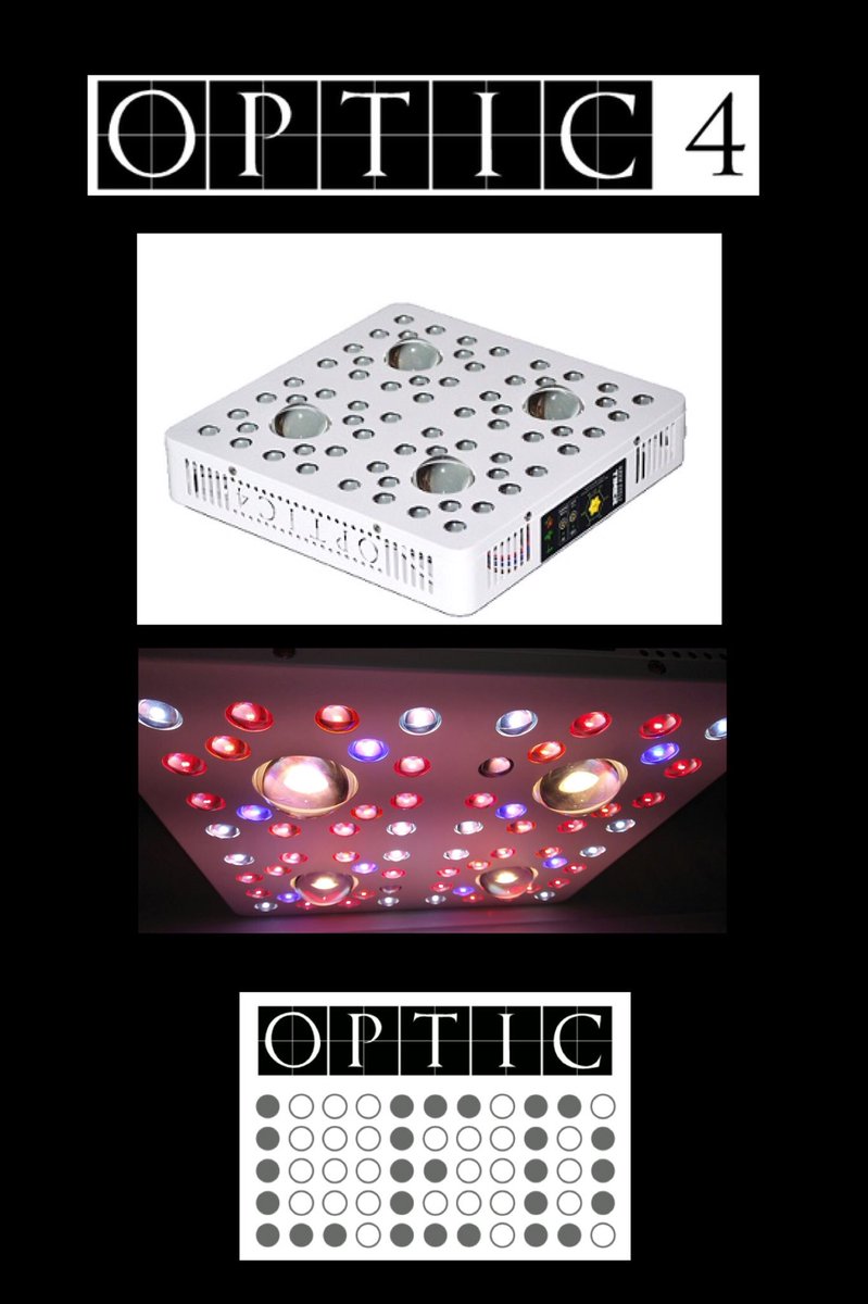 WGREGO202's tweet photo. Optic 4! Recommended for up to a 4x4 space. Comes in 3000k and in 3000k/5000k mixed COBs. Options. One of our favorites! #opticledgrowlights #optic4 #westcoastcannibis #gamechanger #truthisinthenumbers https://t.co/08fcmcDOhg