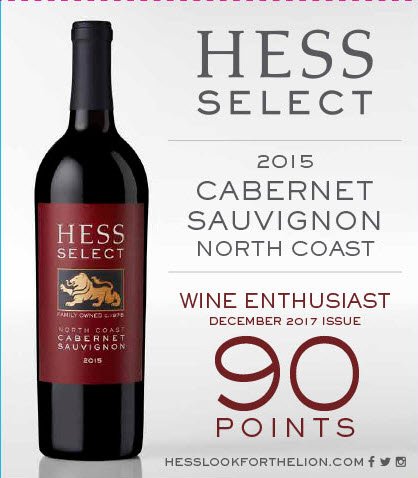CarolinaWandS's tweet photo. In stock in time to stock up for the Holidays - Hess Select Cabernet - 90 Pts Wine Enthusiast #lookforthelion #martignetti @HessCollection https://t.co/6e6x3ZGxO7