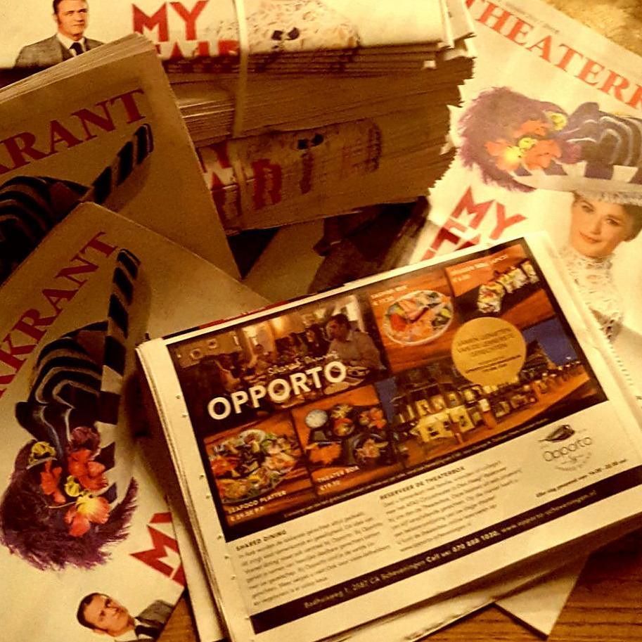 opporto's tweet image. Heeft u ons al gespot in de #theaterkrant ? #seafood #opportoscheveningen #shareddining #circustheater #afascircustheater #pathescheveningen #hollandcasinoscheveningen #theatermenu #myfairlady #lionking ift.tt/2zENSLB