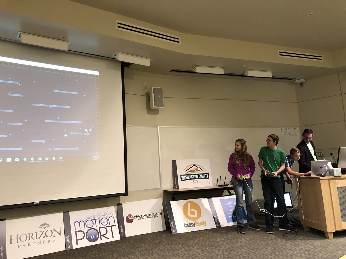 PaulHill_io's tweet photo. Demonstrations from our #CodeCamp2017 winners at the @SiliconSlopes Saint George Chapter lunch meetup #UtahTech https://t.co/D3fbRQIpSB