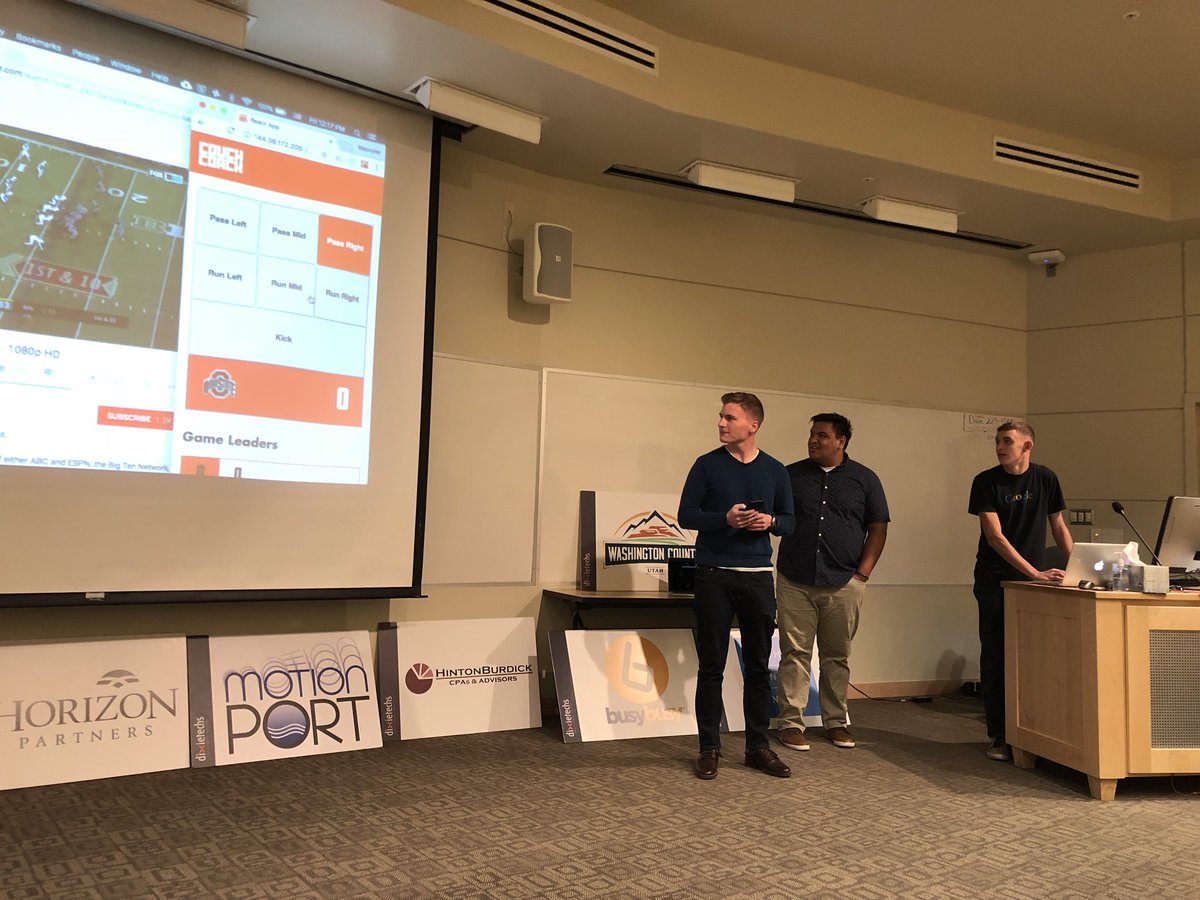 PaulHill_io's tweet photo. Demonstrations from our #CodeCamp2017 winners at the @SiliconSlopes Saint George Chapter lunch meetup #UtahTech https://t.co/D3fbRQIpSB