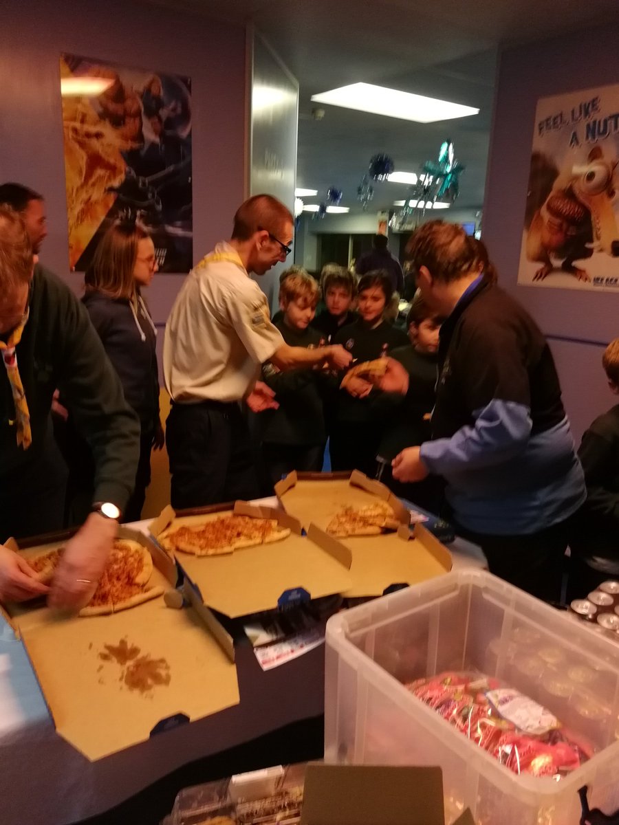 charnwoodscouts's tweet photo. It's pizza time At Laser Force! Thanks @dominos 🍕😍 #iscout #pizza https://t.co/CrWtUAdKv7