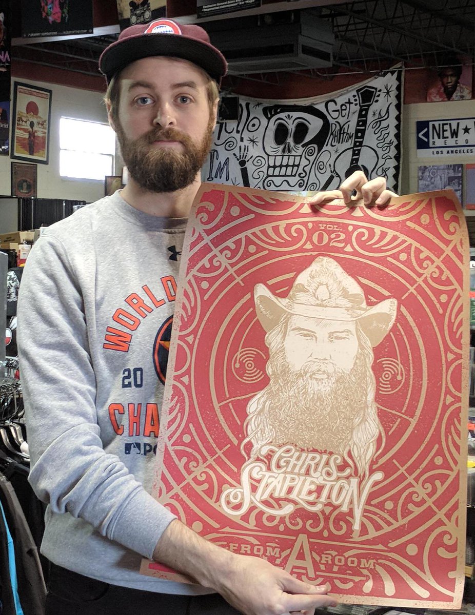 cactus_music's tweet photo. Pick up @ChrisStapelton’s new album #FromARoomVol2 (out today 12/1) and get this limited edition litho-print free! #NewMusicFriday https://t.co/MaKqdbGe36