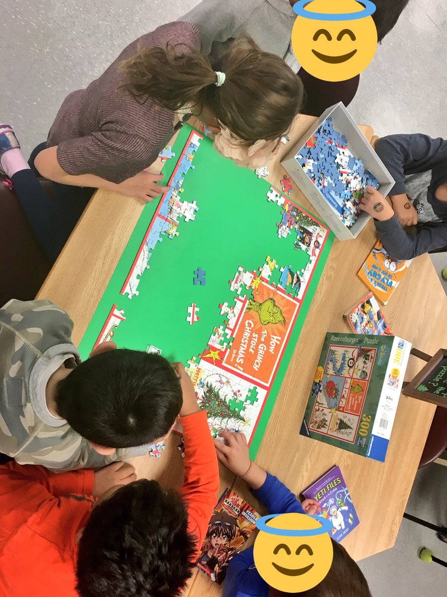 SetonLibraryDP's tweet photo. Working on a school puzzle this week! Lots of progress since Monday! https://t.co/GVJU56gov9