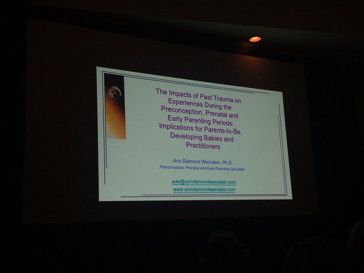 Loved hearing Ann Diamond Weinstein's talk on parents' lived experiences and their impacts on offspring- and how mindfulness can help! #APPPAH2017
