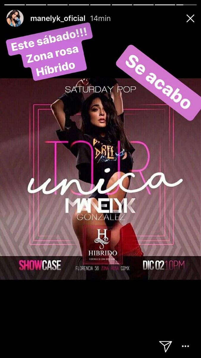 HibridoNightC's tweet photo. Éste #SaturdayPop tendremos la presencia de @manelyk_oficial con su Tour "Única"
/Florencia 56, Zona Rosa/
Música: Dj Koko, Ivan Orta y Marko Galicia https://t.co/Q9MmUZiOqH