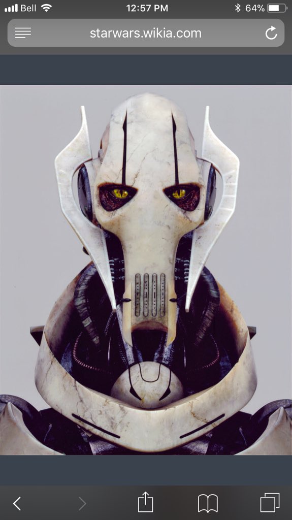 brettmking's tweet photo. @SWTweets Kinda looks like Grievous https://t.co/so87uBQGL6