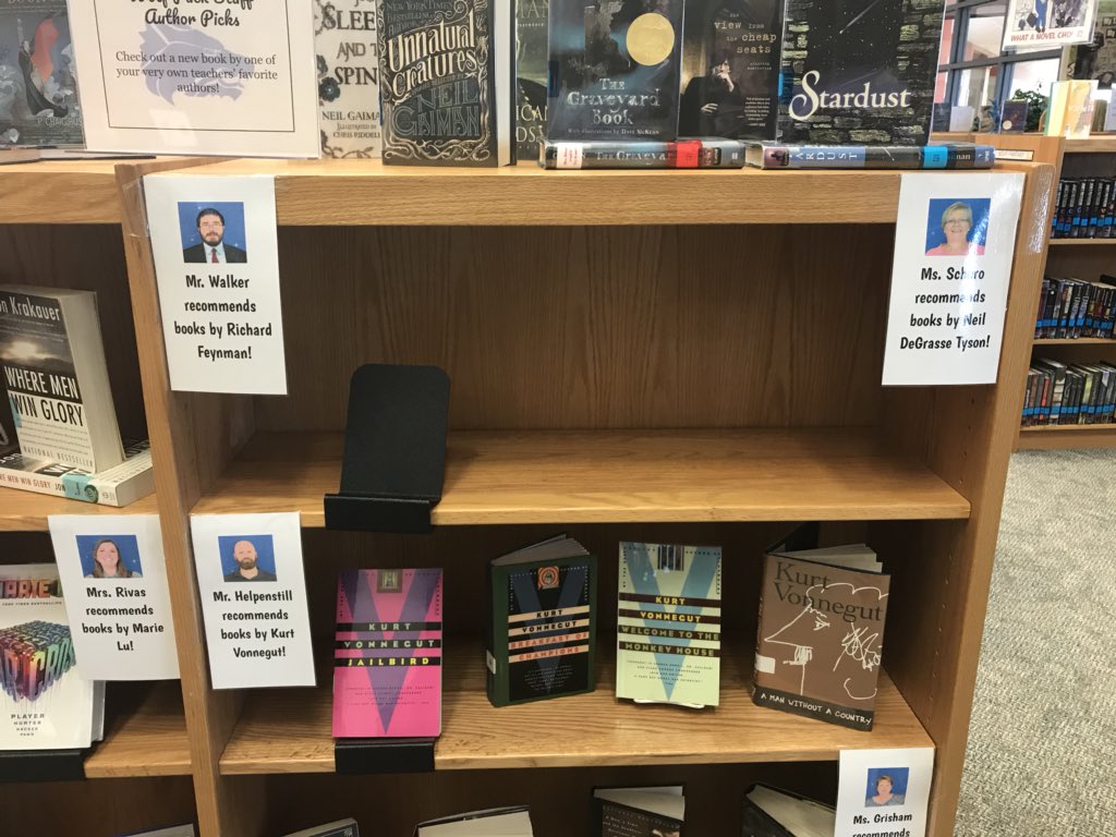 RHSLibrary_CFB's tweet photo. Who knew chemistry and physics books were so popular? #allcheckedout #Ranchviewstudentsintoreading https://t.co/UBsFaqvO48