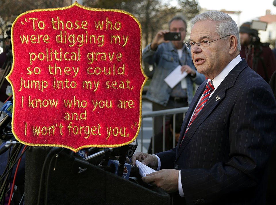 Menendez 'I won't forget you' warning inspires gift for N.J. political mavens s.nj.com/oga5h4V