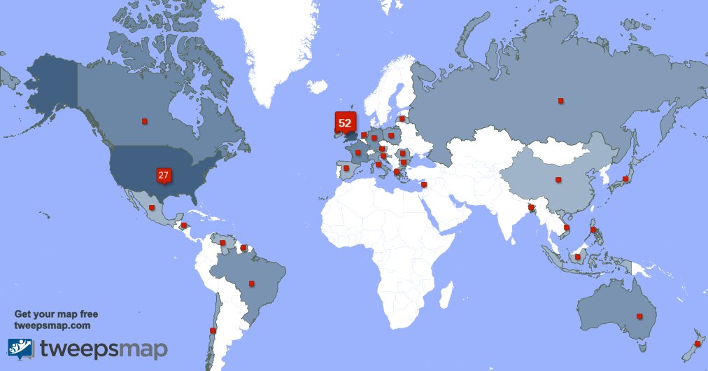 DeducingOtter's tweet photo. My followers live in UK. (51%), USA(27%)... Get your map: https://t.co/lXvZbQkrmM https://t.co/iIeIhAyeQJ