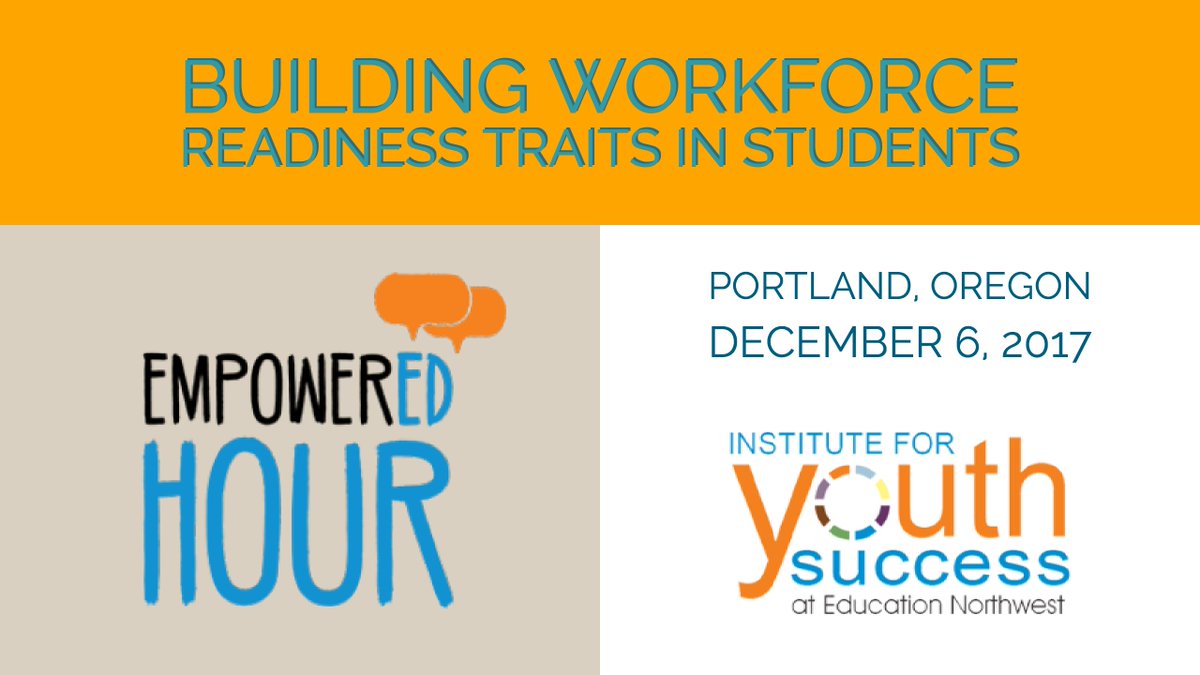 IYSednw's tweet photo. Next topic on the the #EmpoweredHour docket: #socialandemotionallearning. Portland-area educators &amp; #pdxnonprofit workers, join us for our happy hour conversation on December 6 https://t.co/HUnRMFwH5A #SEL #MESH #STEM #CTE https://t.co/51A9rtmQTU