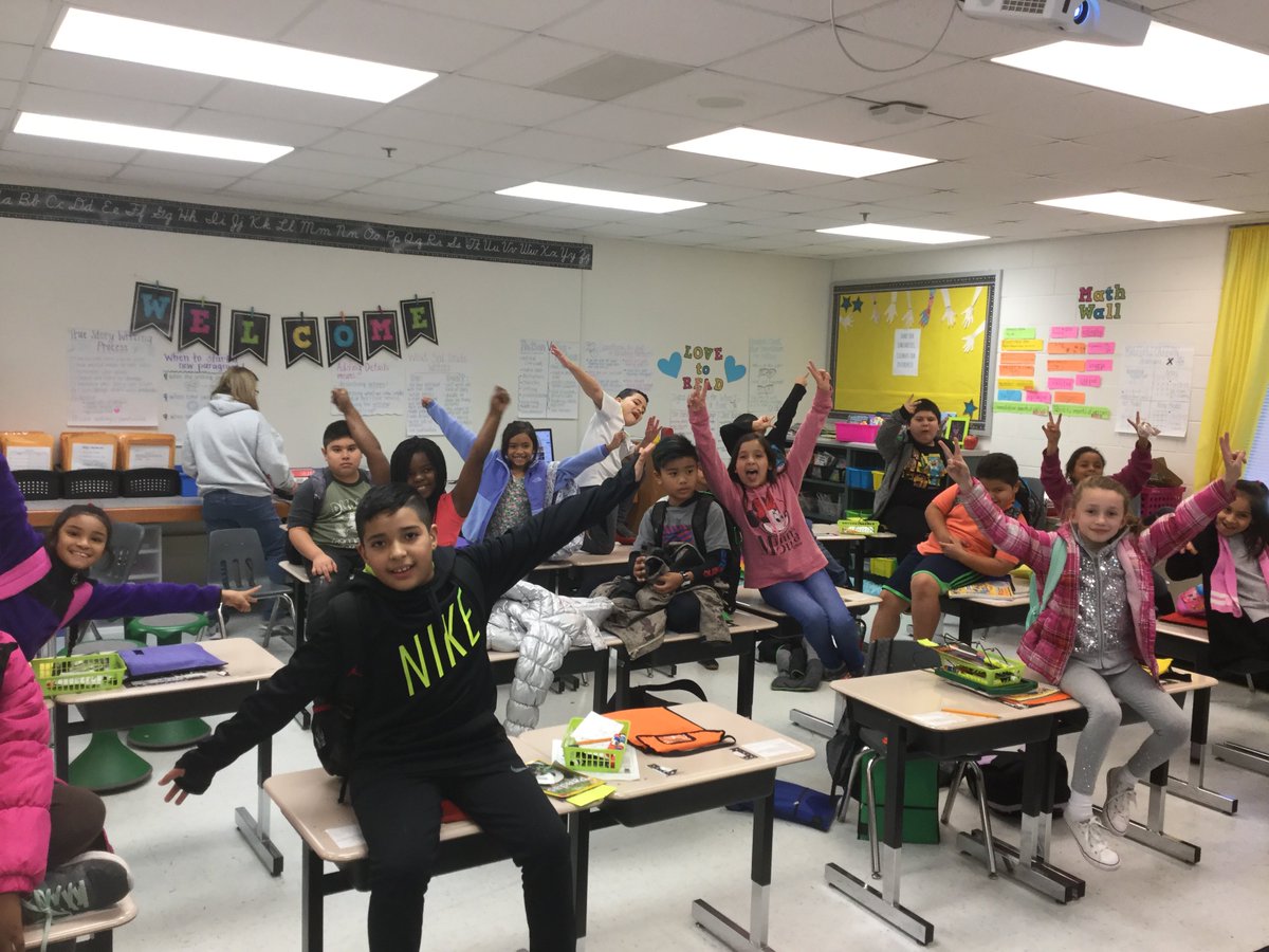 Ms_Sarah_Leo's tweet photo. Happy Friday from a third grade class that needed a little change in their dismissal routine! #Welovesittingonourdesks https://t.co/CTrt7UaA2o