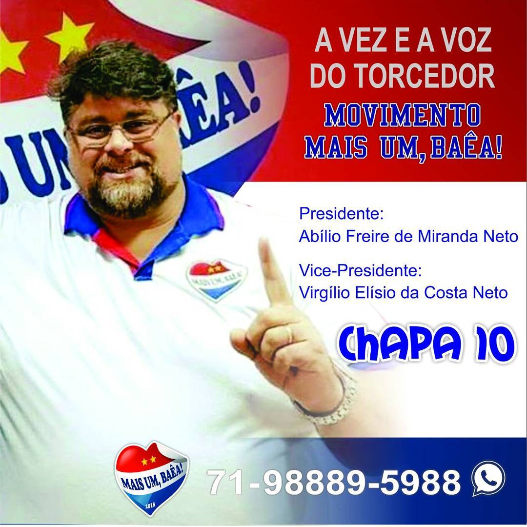 Mais1baea's tweet photo. Está chegando o dia!
VOTE 10 E 110!
ABÍLIO E VIRGÍLIO, POR UM BAHIA FORTE E VENCEDOR!

#MaisUmBaêa #MUB #ECBahia #JuntosSomosMaisFortes #AgoraSomosNós #avezeavozdotorcedor #BBMP #BMUBMP #DeixeOCoraçãoVencerOMedo https://t.co/qRnOpNsSGZ