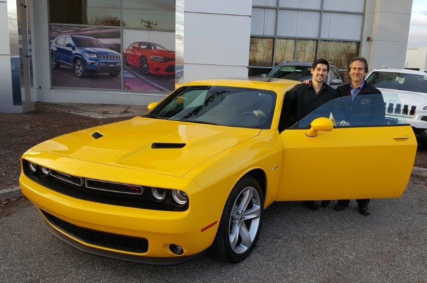 We love all of our customers like family at Danbury CDJR, but sometimes they are literal family! Vinny Guilfoil's son Ian took home this bright new 2017 Challenger yesterday! Congrats on your new purchase Ian and happy driving!