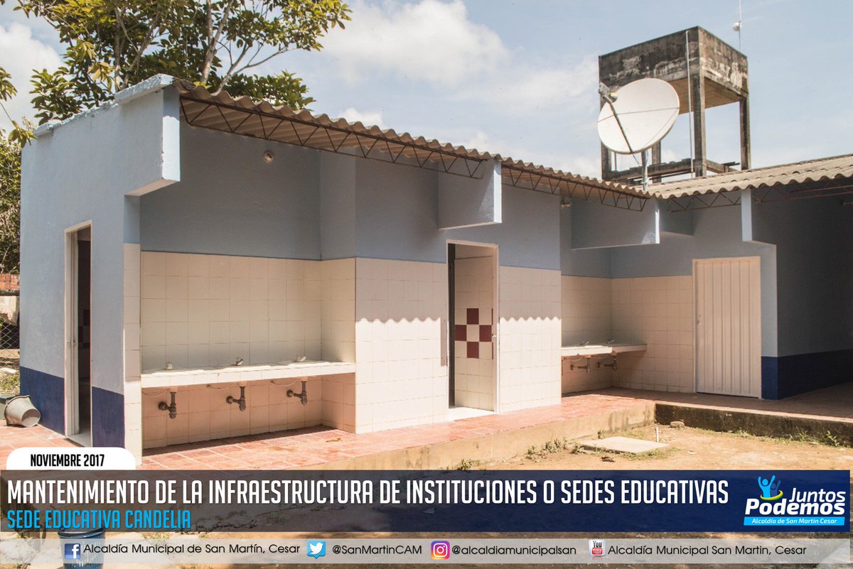 SanMartinCAM's tweet photo. Mantenimiento de la Infraestructura de Instituciones o Sedes Educativas Publicas del Municipio de San Martin, Cesar. https://t.co/RLkOKL4BDG