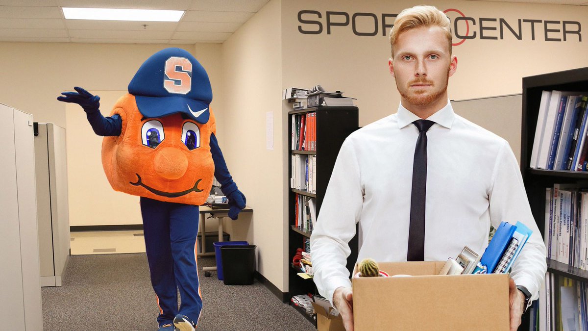 TheOnion's tweet photo. New 'This Is SportsCenter' Commercial Features Otto The Syracuse Orange Laying Off Staffers https://t.co/vfrCB38y5e https://t.co/zuj7frndHB