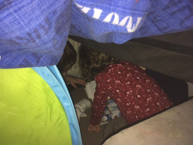 WBurghPrimary's tweet photo. Ali taking part in his #BookDares making a den which he shared with his siblings and reading with a younger sibling #BookWeekScot #WillybugsRead https://t.co/4DdWLxwr69