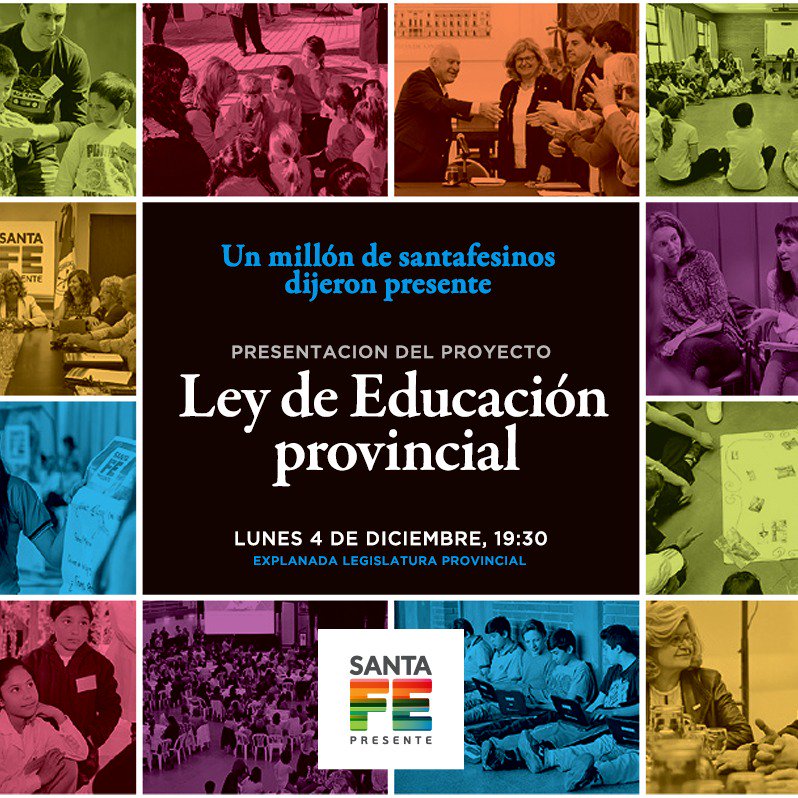 Este lunes nos encontramos en la legislatura para presentar el proyecto de #LeyDeEducacion para Santa Fe. La escribimos juntxs, vos fuiste parte. Compartamos un momento histórico para nuestra provincia.