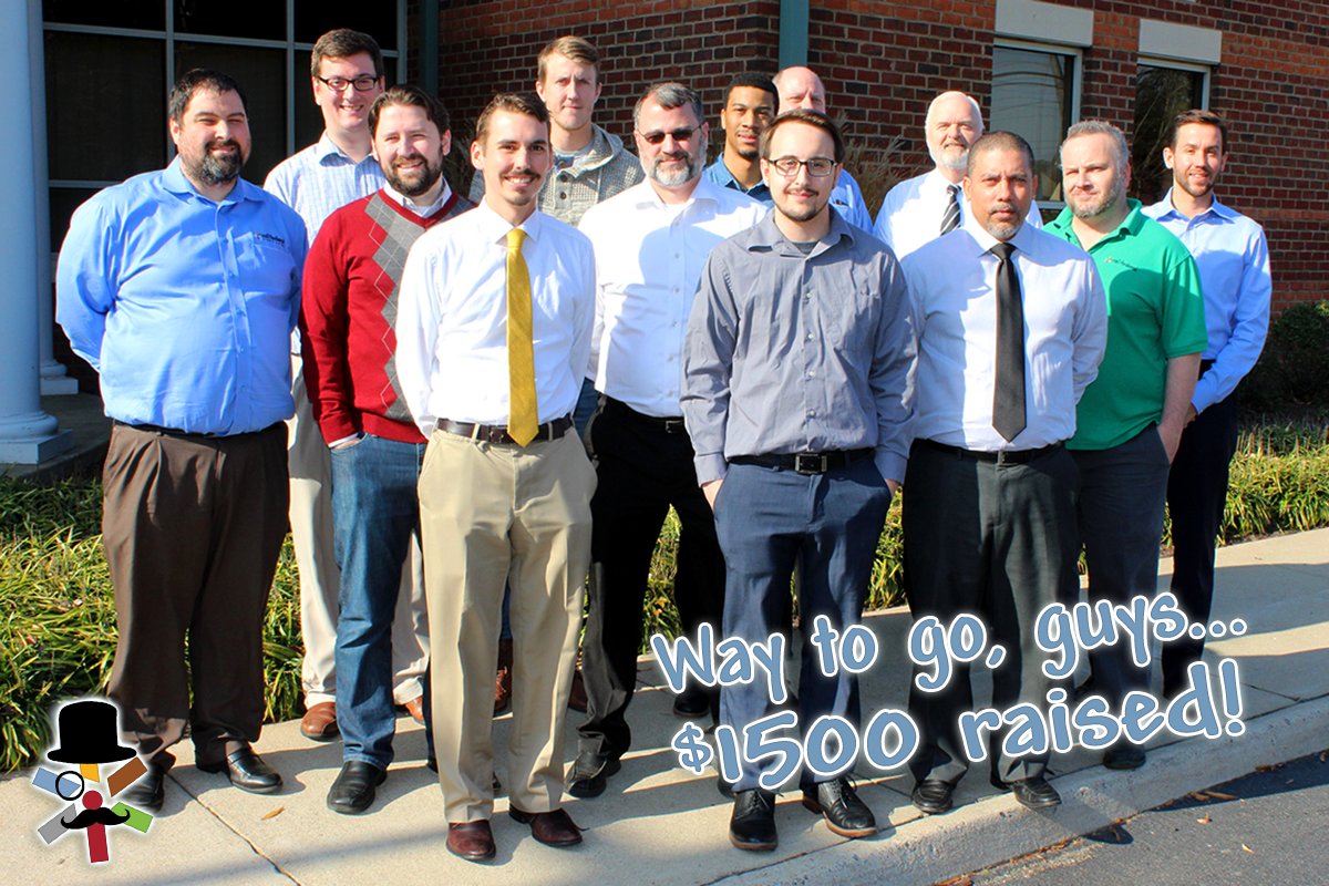 CallFederal's tweet photo. Who raised $1500 for men's health awareness and cancer research during #Movember? These guys! Look at all that facial hair...  ☺☺☺ @VCUMassey #passionatelylocal #creditunions #CreditUnionsCare https://t.co/wp7hbTHyCI