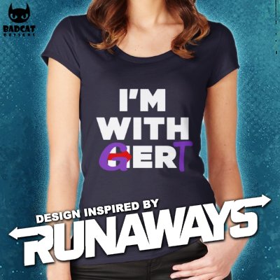 Bad_Cat_Designs's tweet photo. 🦖'I'm With #Gert' design inspired by #GertYorkes' feminist club's T-Shirts in #Runaways. Get yours now at https://t.co/8iiOsdvwWl https://t.co/yA8rRmxdBf
