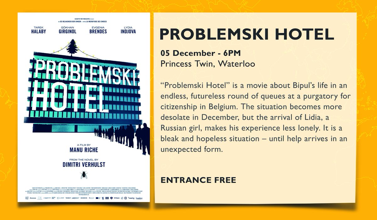 ImmigrationWR's tweet photo. Are you joining us for the launch of #WRMigFest? Don’t miss the chance to watch #ProblemskiHotel @princesscinemas next Tuesday, Dec 5 6pm #FREEfilm #everyonewelcome #kwawesome https://t.co/ljFA9bnTqS https://t.co/hxL52V2qNN