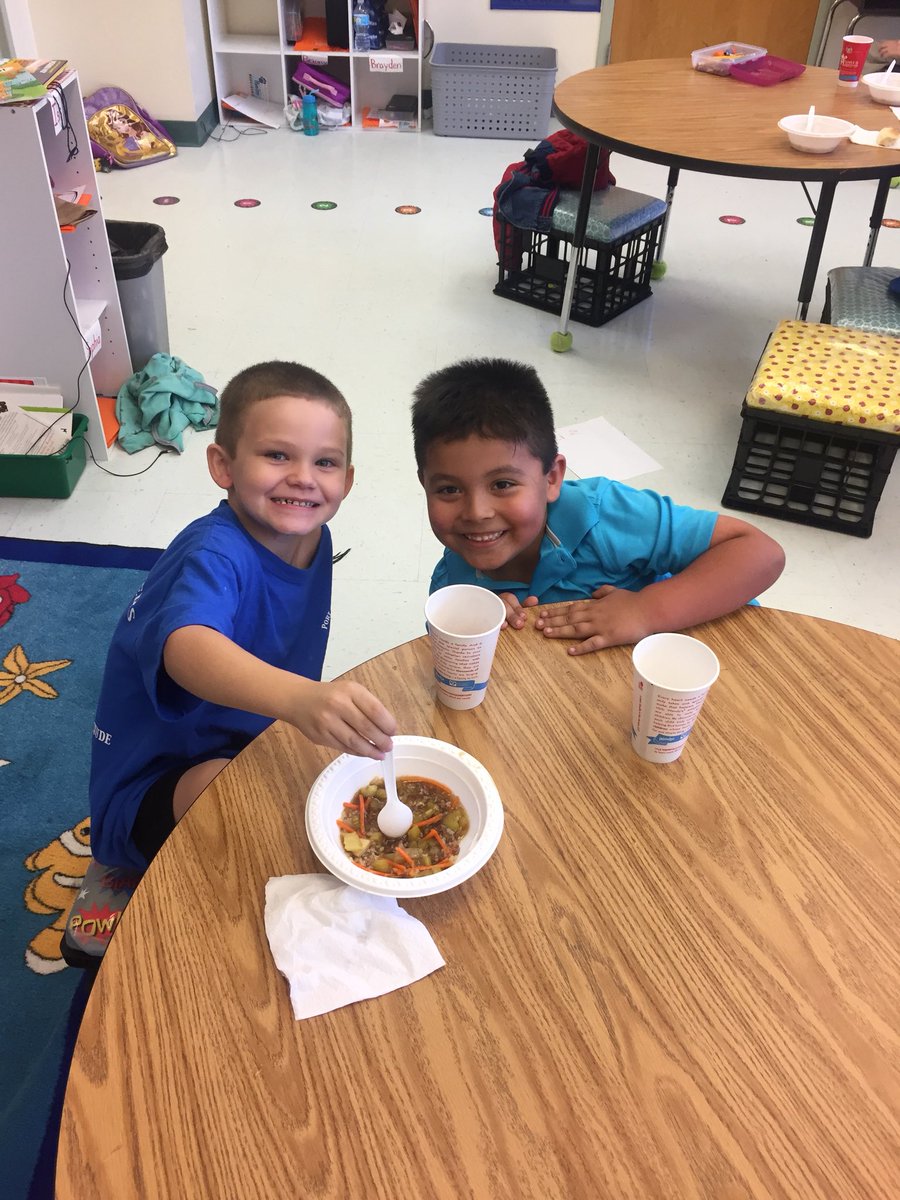 alfonso_kathy's tweet photo. Kinders bringing Stone Soup into their world. #believein180 #positivelyportorange #PortOrangeVCS. https://t.co/IsJ2FR7liE