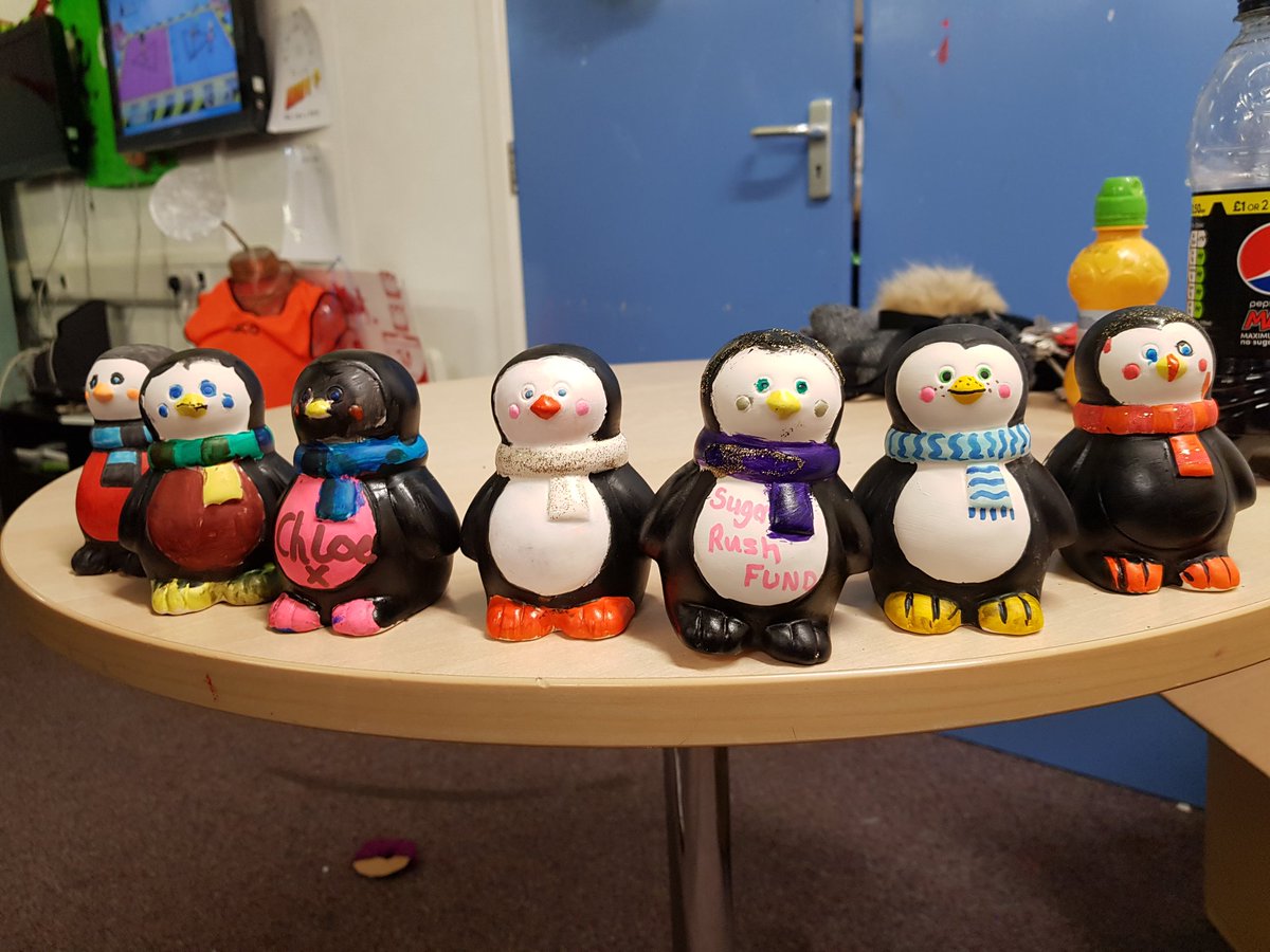 SubYouthClub's tweet photo. Merry Xmas from us #paintingpenguins https://t.co/AvNYNAjshT