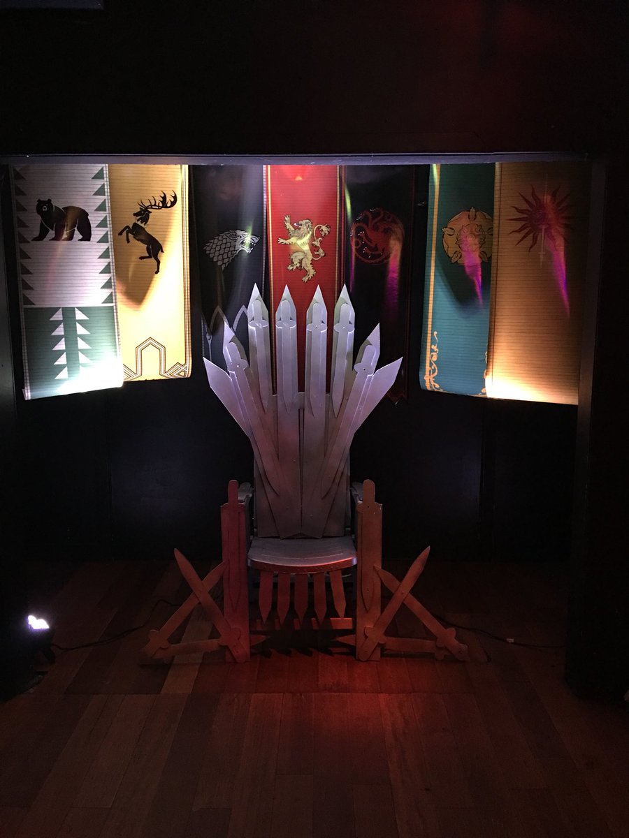 GarageABZ's tweet photo. The Iron Throne has arrived from Kings Landing for the True king of the North @KristianNairn. #gameofthrones #raveofthrones #garageabz https://t.co/9w4O0HuiEs