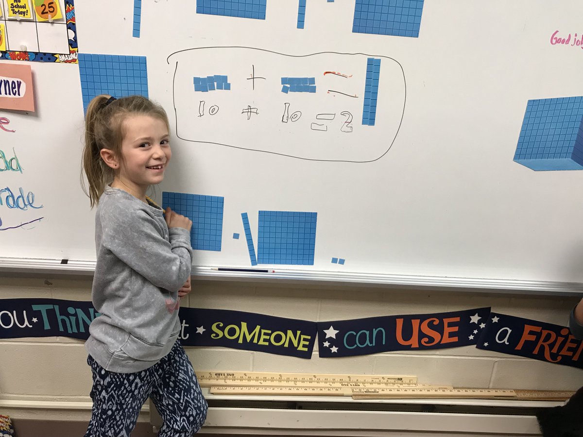 MrsP106's tweet photo. 2nd Grade Friday Math.
Base Ten Block addition
and 
Dice game addition https://t.co/4WuMfkJrvl