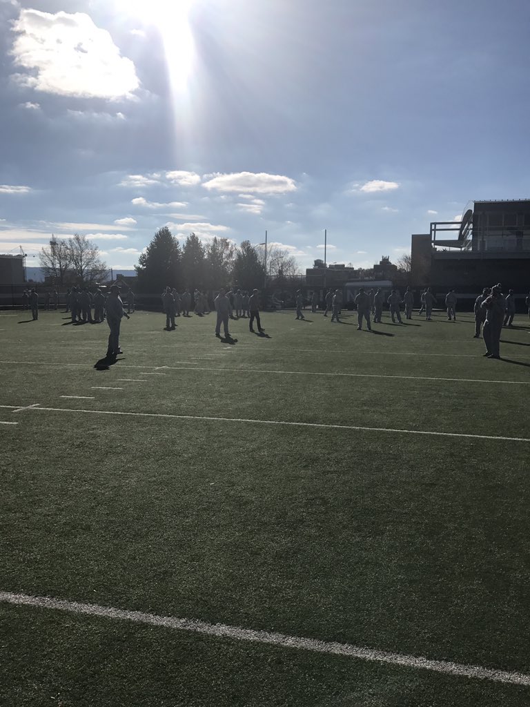 CoachMcGonagle's tweet photo. Final WalkThrough before @NCAADII Playoffs tomorrow #HoundNation #ALL17 #Elite8 🔵⚪️ ... Thank you @PennStateFball !! https://t.co/Ph7kKOX43u