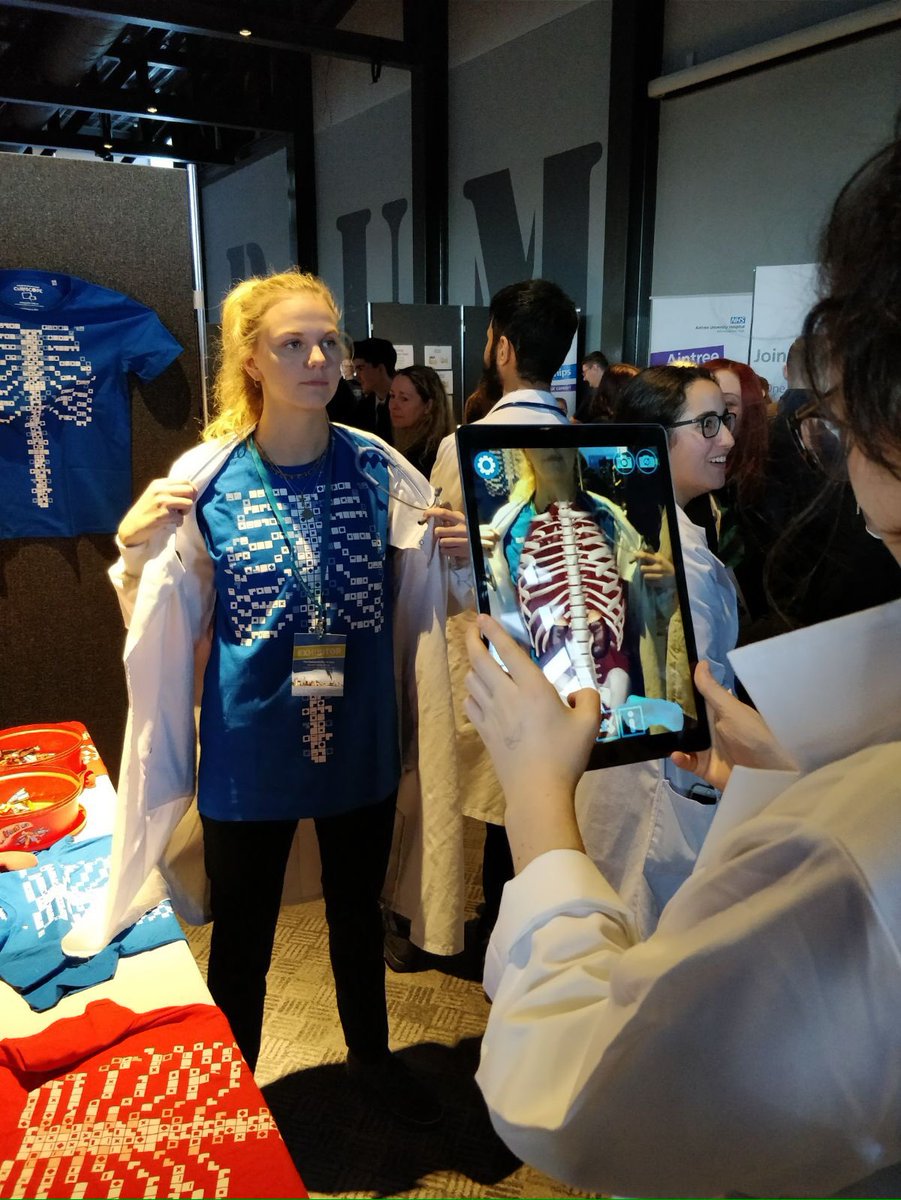 Our_H_Future's tweet photo. Just a few of photos of our Dr's at the @allaboutstem Health Skills Show bringing anatomy to life for over 1000 children with the awesome @curiscope Virtuali-Tee! @msimanchester @eurekamuseum - fancy seeing the Virtuali-Tee in action? #AR #STEM #innovation #EducationRocks https://t.co/uJ5mbpafte