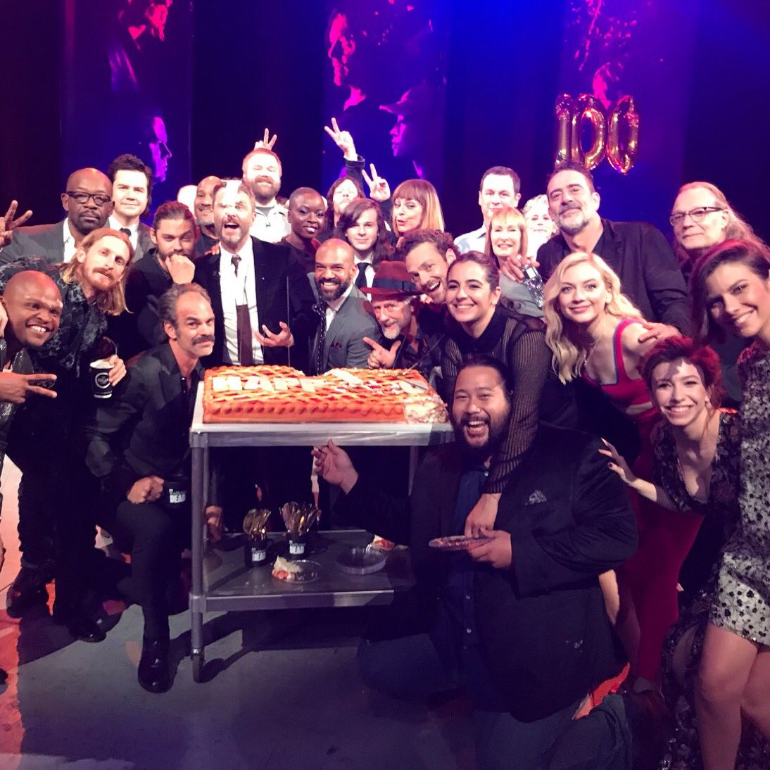 GunnerGale's tweet photo. #FlashbackFriday Remembering our #TWD100 celebration in October. #TWDFamily #Reunion https://t.co/DkAHKa7AT2