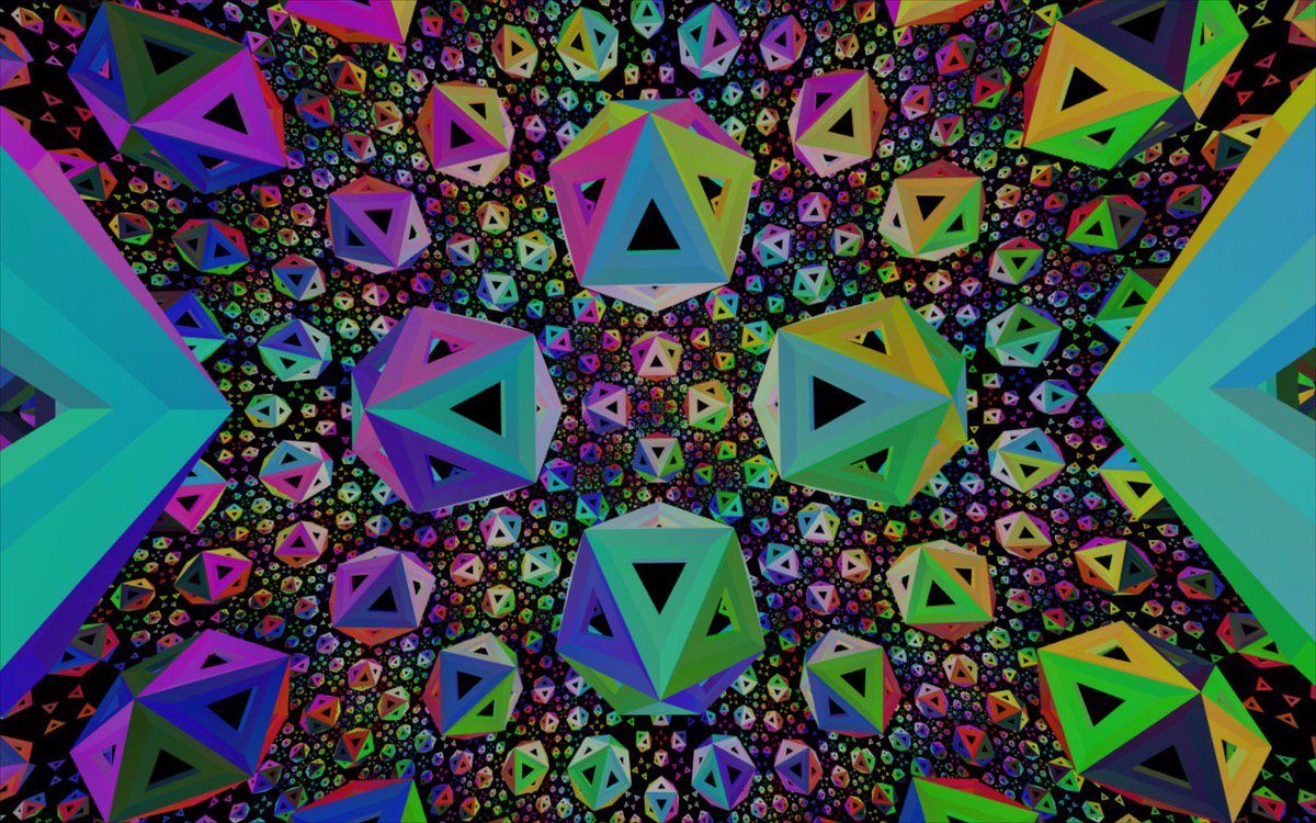 MoMath1's tweet photo. Let Henry Segerman and Elisabetta Matsumoto guide you through hyperbolic space. https://t.co/I6D5EH5xlw https://t.co/CXK0ACYs8G
