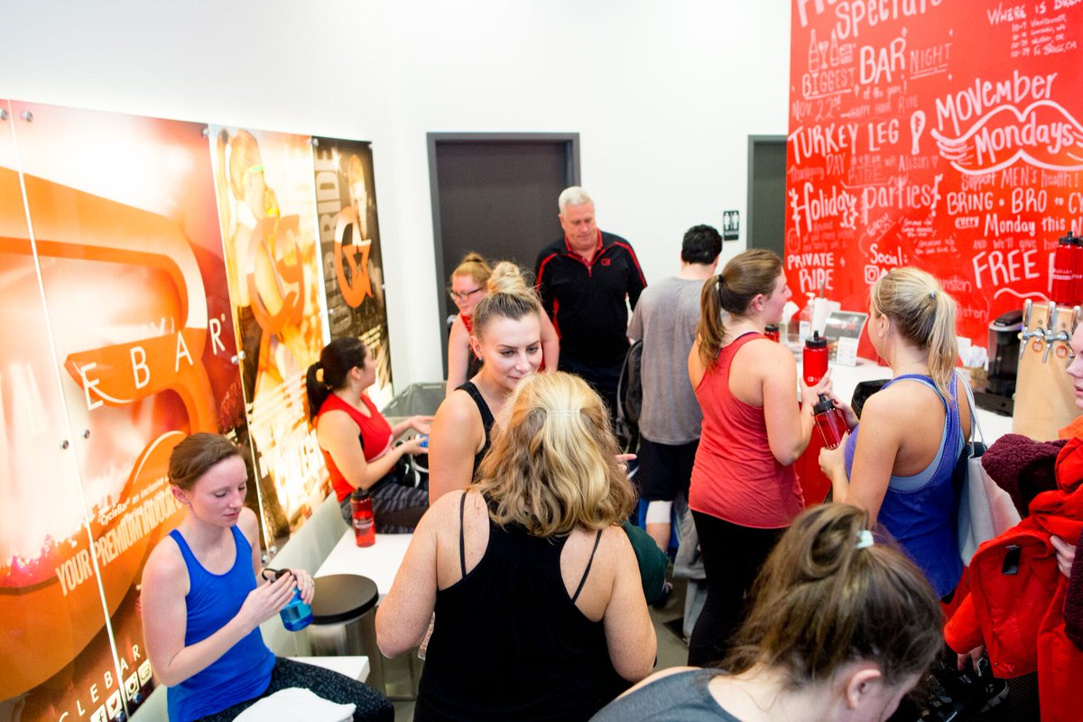 cb_evanston's tweet photo. “Challenging and fun. Very nice environment with plenty of amenities. High end bikes. Staff is both friendly and professional.” Via @Groupon reviews 
If you’re a first-timer, join #cyclestar Alison for a FREE intro to CycleBar ride every Saturday at 12 pm: https://t.co/hMzcSPGhsl https://t.co/NVwySL8hdP