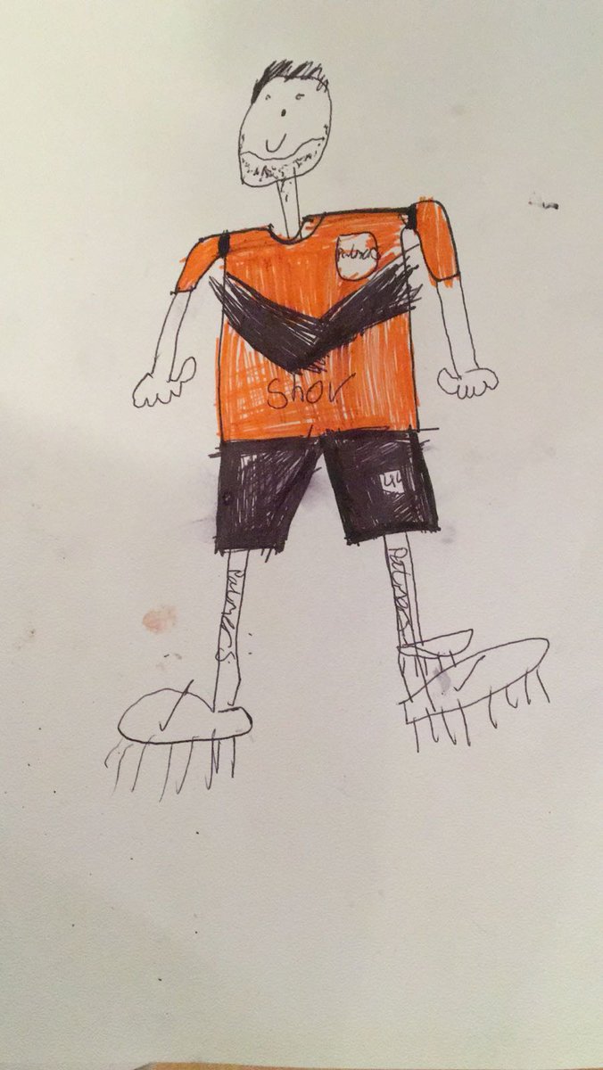 kyleshovlar's tweet photo. My little brother-in-law drew this for me after my debut video yesterday 👌 @PalmersFC #newnumber1fan https://t.co/MFHnjpH5Uq