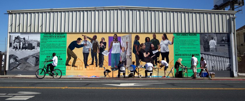 Harvard_JCHS's tweet photo. VIDEO: New Bay Area mural informs renters of their rights, and humanizes #housing crisis https://t.co/PiVWRu5950   #rent #eviction https://t.co/A3nftMypQd