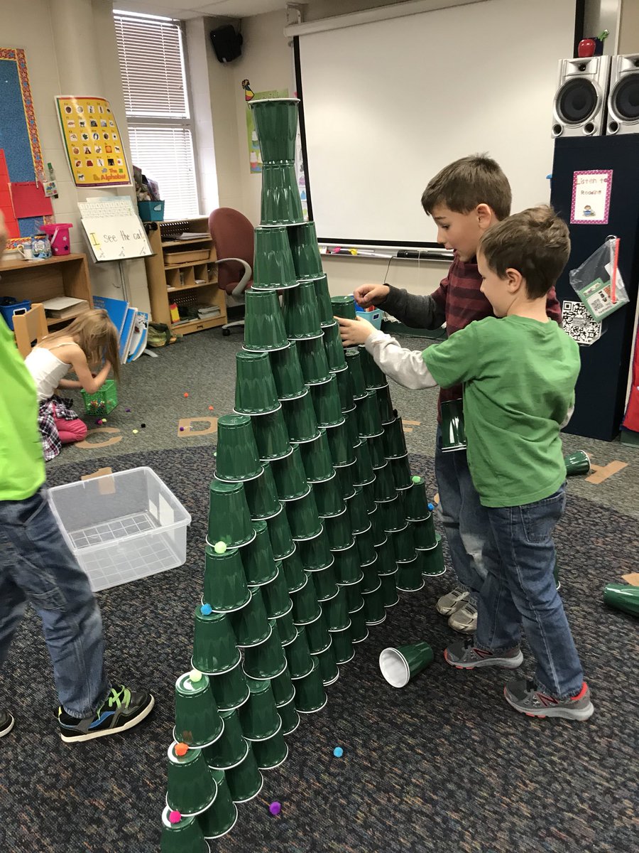 KellyKorbitz's tweet photo. Fun Friday -STEM Stations!
*Christmas tree building challenge!     #creativemindschristmas https://t.co/2NPkpFY8X7