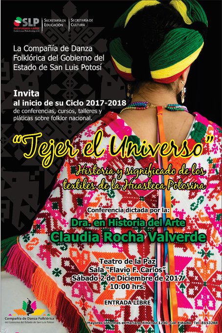 stgslp's tweet photo. La @seculturaslp te invita a las actividades de la Compañia de Danza Folklórica de San Luis Potosí. Sabado 2 de diciembre, a partir de las 10:00 h en la Sala Flavio F. Carlos del Teatro de la Paz #CulturaViva #secultslp #SLP https://t.co/gVi8soatTv