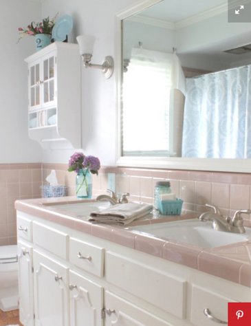 VaultMkt's tweet photo. Is it okay to still be obsessed with pink tile? Just asking. #decor https://t.co/7xlqiSzWsh