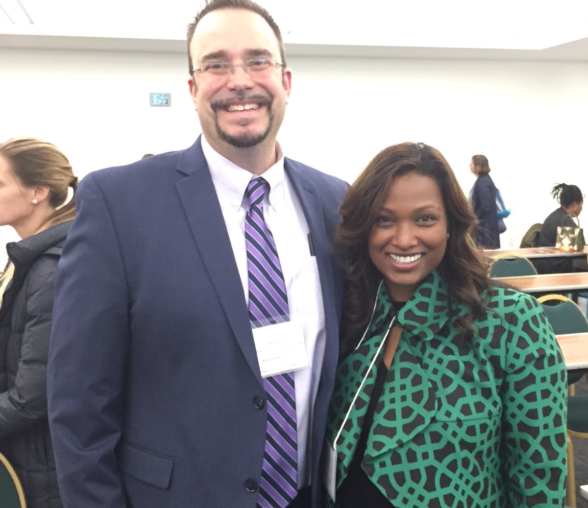 adam_chiocca's tweet photo. Such an awesome educator’s conference! 33rd annual METCO Dir. Conf. #mdac17 #METCO shout-out to @PrincipalKafele @sassyjyc @Yaneeboo @KWDiversityInc @MrDavidJohns @OnTheLineFilm and my good friend, Suzie Talukdar (in photo)! #edchat https://t.co/9LVcMK9DyZ
