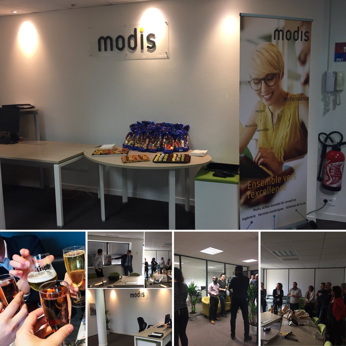 NolwenneMrc's tweet photo. Superbe journée et soirée en compagnie de nos #collaborateurs et de notre #team @ModisFrance #Valenciennes pour célébrer le #ModisDay #welcome🥂👍🏻🎊🎉 https://t.co/Zer0HAAWT3