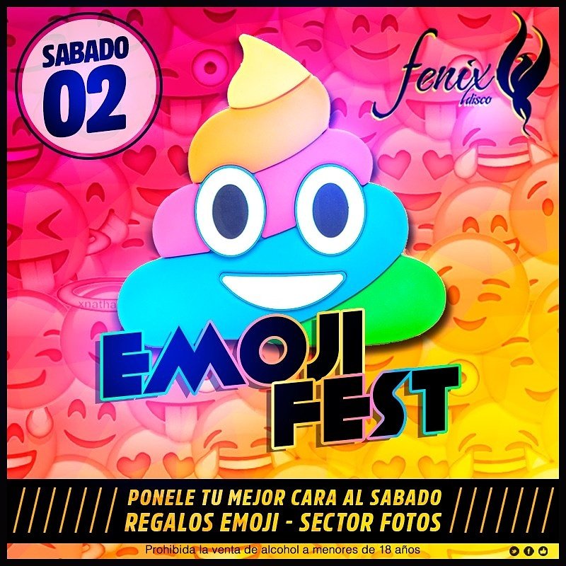 FenixDiscoo's tweet photo. 📷😏¡¡Noche de fotos y emojis!!😏📷
Este sábado preparate para una noche distinta🎊🎉
✔Regalos de Emogis
✔Sector de fotos exclusivo
✔Buena música
Todo esto es igual a una noche imperdible 👏👏🕺🕺
#NocheEmoji,#NocheDeFotos,#FindeDistinto, #Prendete https://t.co/5ZhQAJ1xpU